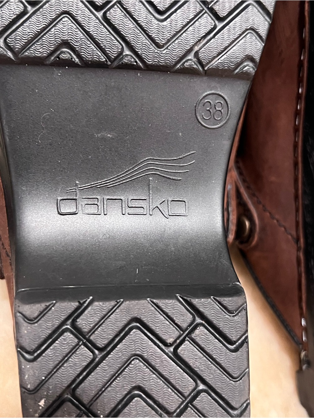 Dansko Ingrid Clog Sz 38 US 8 Oiled Leather Slip On Brown Comfortable Boho - Picture 10 of 17